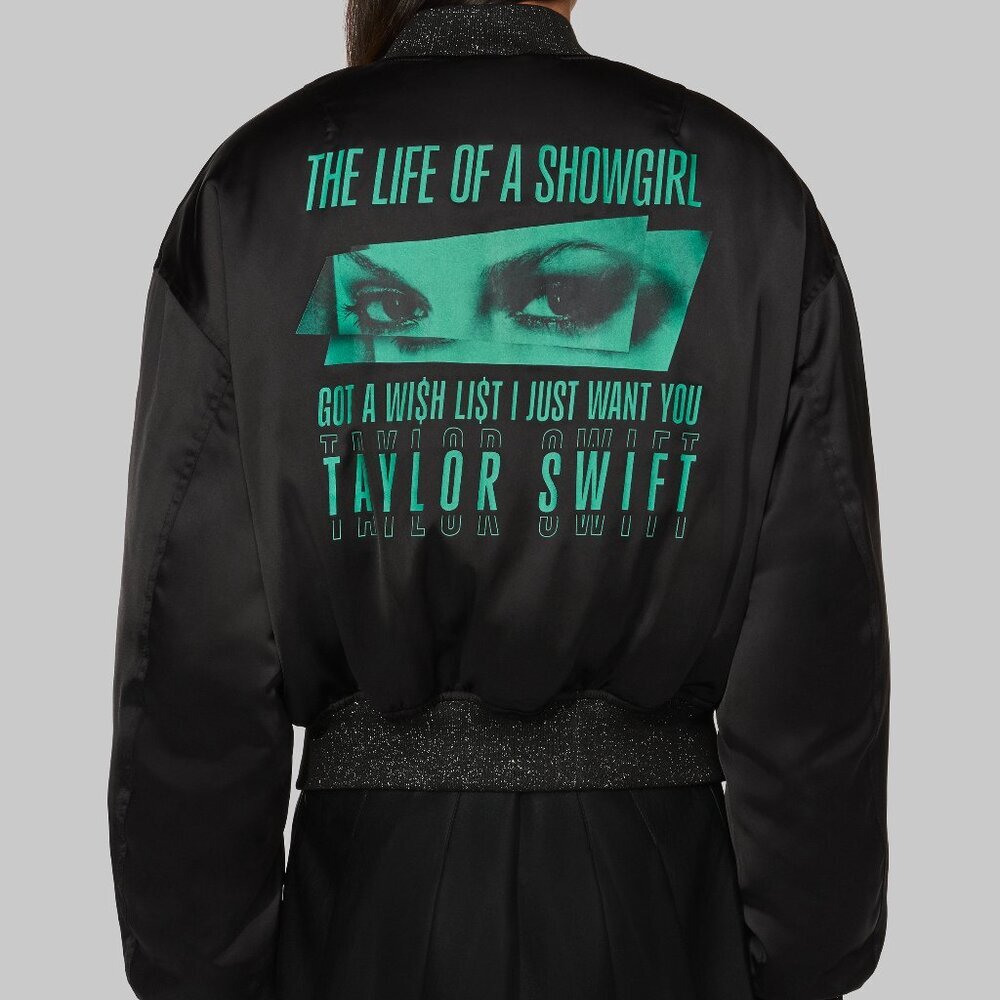 NEW Taylor Swift The Life of a Showgirl Wi$hli$t Bomber Jacket Size Medium - Picture 2 of 4